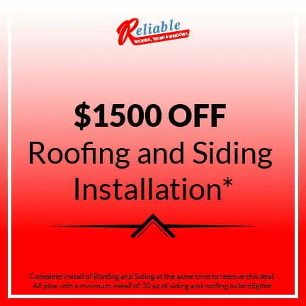 $1,500 off roofing and siding