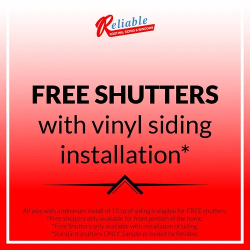 Free shutters with siding